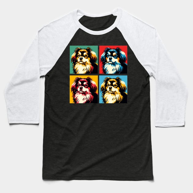 Tibetan Spaniel Pop Art - Dog Lovers Baseball T-Shirt by PawPopArt